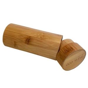 Bamboo Travel Tube Case Container 6.5 In. x 2.5 In